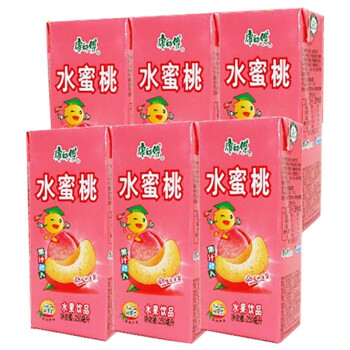 康师傅水蜜桃味果汁250ml2412盒水果饮品纸盒装夏季清凉果味饮料12盒