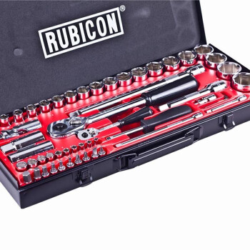 罗宾汉（RUBICON）套筒扳手1/4棘轮扳手1/2火花塞套筒RGS-053内六角扳手螺丝批套筒螺丝刀套装 53件套