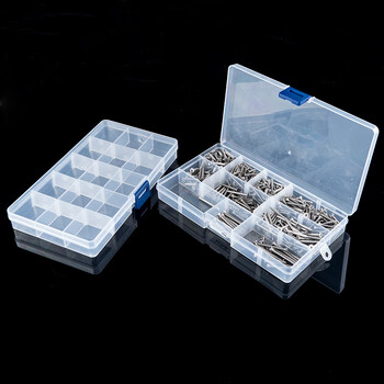 海斯迪克 HK-680 塑料零件盒分格工具分类盒透明螺丝收纳盒子 36格27.6*17.8*4.5cm