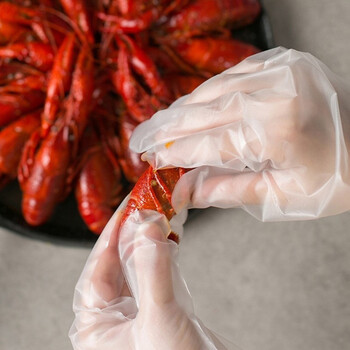 鸣固 一次性手套 透明CPE手套洗碗手套家务用防水防护手套劳保均码 100只/盒