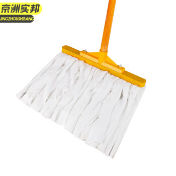 京洲实邦 白毛巾布80cm 企业工厂木杆螺纹毛巾布吸水拖把JZSB-9298