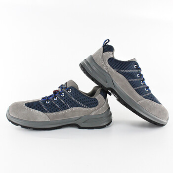 求同6100夏季款劳保鞋翻毛皮防砸绝缘6KV透气耐磨防滑PU双密度底彩虹系列安全鞋 39