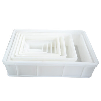 海斯迪克 HK-678 零件收纳盒五金零件盒 塑料周转箱螺丝工具物料盒 3号白520*350*150mm