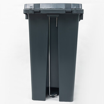 海斯迪克 HKW-190 塑料垃圾桶 分类连体脚踏垃圾桶 灰色30L其他垃圾