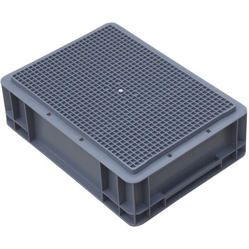 冰禹 BY-1193 EU箱加厚塑料物流箱 欧标汽配周转箱 收纳整理储物箱零件盒 400*300*120灰