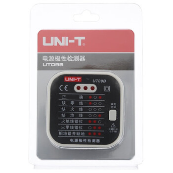 优利德（UNI-T） UT09B 插座安全测试仪/漏电开关检测仪/零火地线测试器/电源极性检测器