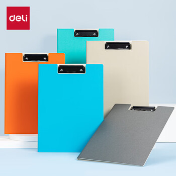 得力(deli)因为遇见你单板夹 高档商务加厚PP材质试卷资料收纳夹文件夹 5440黑色