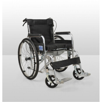 品牌优选双刹轮椅折叠轻便小型带坐便器老人老年便携残疾人轮椅车手