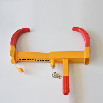 绿消 牛角车轮锁 中小汽车轮胎锁 独立包装汽车防盗锁 牛角车轮锁-牛角