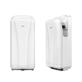 艾克 （AIKE）AK2025S 公共卫生间全自动感应烘手机商务酒店双面喷气式高速干手器 除菌白色款+HEPA滤网