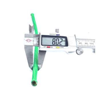 中部工品 绿色带皮包塑钢丝绳 起重绳 一米价 10mm