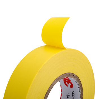 3M 1600# 黄色 电工胶带 电气绝缘胶带 PVC电工胶布 无铅耐磨防潮耐酸碱18mm*20m*0.15mm 10卷装