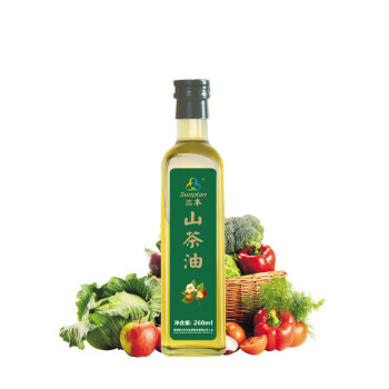 三本纯正山茶油野山茶籽油食用油宝宝护肤红屁屁可外用 260ml