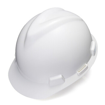 梅思安（MSA）10146458 V-Gard PE标准V型安全帽 一指键帽衬 D型下颚带 白色 1顶