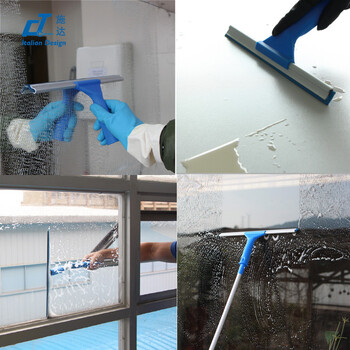 CT施达 轻巧型玻璃刮子4件套装 高层双面窗户刮水擦窗器 擦玻璃刮保洁工具清洁神器配铝伸缩杆TM-PWW 30/25