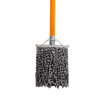 庄太太【蓝白15cm木杆】工厂物业老式木杆棉线拖把吸水拖布ZTTTB-3