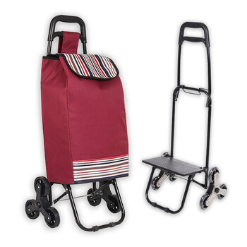 赫思迪格 JG-453 购物车爬楼折叠小拉车 手拉拖车小推车行李拉杆车 基础款藏青