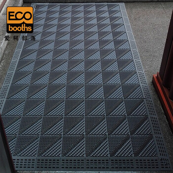 爱柯部落 三合一除尘拼接地毯边条15x7.5cm灰/红下单备注颜色定制单独购买不发货110638