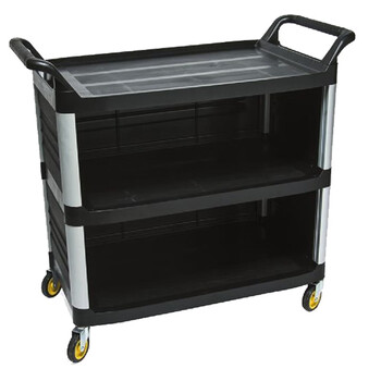 超宝（CHAOBAO）D-012B 大号多用途三层手推车 三层酒水车服务车 厨房推车置物架茶水快餐酒楼送餐手推车