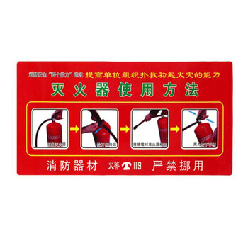 飞尔（FLYER）有电危险禁止吸烟警示牌严禁烟火消火栓灭火器使用方法提示牌 灭火器（5个起订）