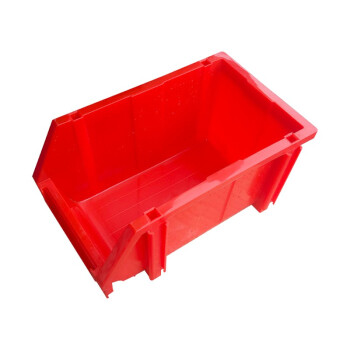 访客 FK 加厚零件盒塑料斜口组合式货架背挂零件盒工具物料分类盒5个装ZL-007红色