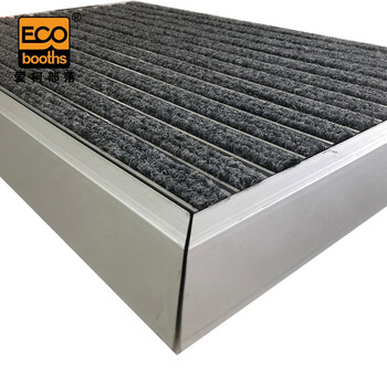 爱柯部落 铝合金地垫地毯 直铺式 刮沙除尘条纹垫无需开槽1.2m×2.4m耐磨进门脚垫1.0mm壁厚灰色可定制110625