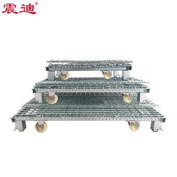 震迪仓储笼折叠式金属快递分拣笼带轮承重1200kg可定制SD0937