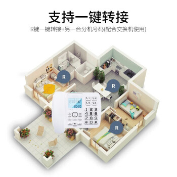 飞利浦(PHILIPS）电话机座机 固定电话 办公家用 来电报号 大屏大按键  CORD168白色