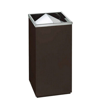 南 GPX-86A 南方翻盖烟灰桶 座地垃圾桶 公用不锈钢垃圾箱果皮桶 黑色 内桶容量32升