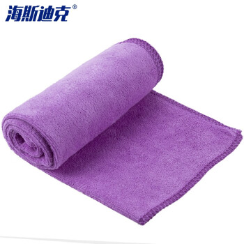 海斯迪克 HKY-71 多用途清洁抹布 擦玻璃搞卫生厨房地板洗车毛巾 酒店物业清洁抹布30×60cm 中紫色（10条）