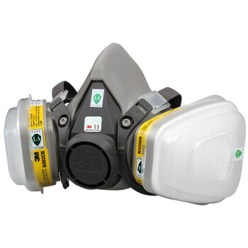 3M 6200半面罩+6002CN滤盒+5N11滤棉+501滤棉盖防酸性气体等 6200+6002