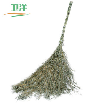卫洋 W00354 大扫把 马路扫帚 中号2.6斤款 一体式手工扫把 清洁扫把物业工厂 环卫工扫地面植物笤帚 五把装