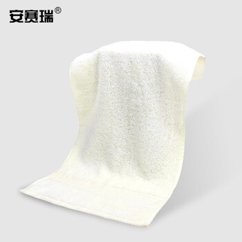 安赛瑞  毛巾 柔软吸水毛巾 74x33cm 加厚清洁毛巾 洗脸巾面巾擦手巾 嫩黄色 710880