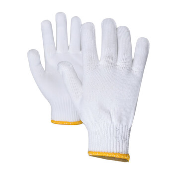 SAFEMAN君御GN600 十针尼龙线手套 600克（黄边）*1袋 12副/袋 白色 均码