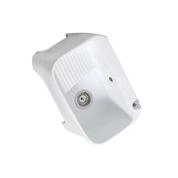 星期十阳台洗衣盆拖把池一体陶瓷拖布池自动下119+一键排污+喷枪龙头带溢水口56cm*38cm*40cm定制