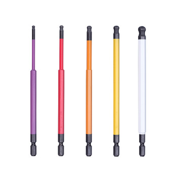 安力士牌（ANEX）球形内六角批头ACBP5-150L(5支装)球形风动批咀 球型电动批嘴 球形螺丝刀套装