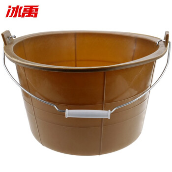 冰禹 BY-5038 泥瓦工塑料桶 建筑工地牛筋桶 加厚水泥桶 16.5cm常规款带提手