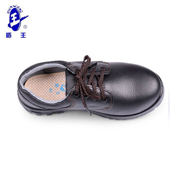 王盾/盾王 9358防砸安全鞋牛皮劳保鞋耐磨防滑耐油耐弱酸碱厨房安全鞋定做 43码 黑色 1双