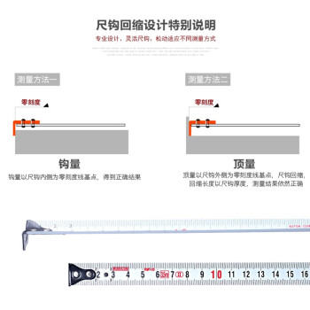 罗宾汉（RUBICON）钢卷尺 5.5m 工业级 RMT-55 公制尼龙涂层卷尺 米尺