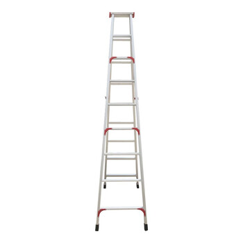 兴航发 铝合金宽邦人字梯3M 含顶9步加宽加厚加固人字梯工程梯 室内外铝梯子