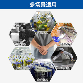 胜丽 围裙工作服 PU长袖男女罩衣全身 围裙厨房 防水防油蔬菜水产加工洗车PWQQS 黑色 1件装