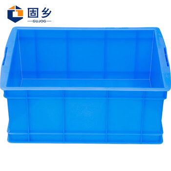固乡周转箱加厚长方形胶框工具盒物料盒螺丝盒配件箱塑料盒子零件盒蓝色27#箱 520*380*205MM