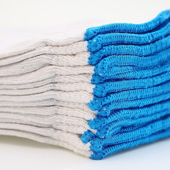 者也（ZYE）棉线手套 加厚加密尼龙手套耐磨防滑防护劳保手套 一等白棉GYZ530(耐磨) 120双 