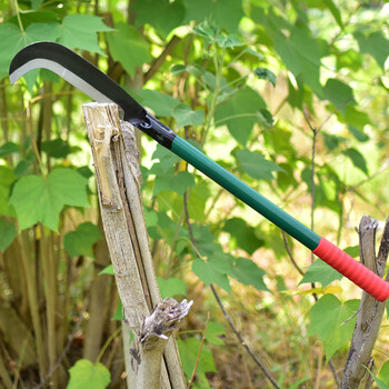 兰诗 FW-1135 砍刀加长柄柴刀锰钢弯刀开路劈柴砍树刀镰刀割草刀      124CM