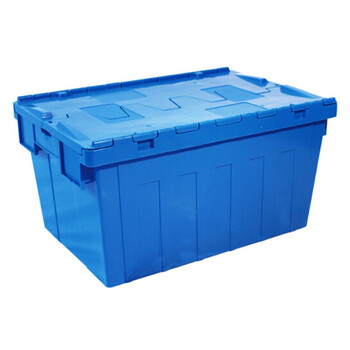 稳斯坦 WST050 塑料箱 周转带盖物流箱 斜插箱可插式收纳箱螺丝零件盒 600*400*260mm