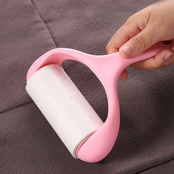康丽雅 K-2316  短柄滚筒粘 可撕式粘尘纸粘毛器 红色短款