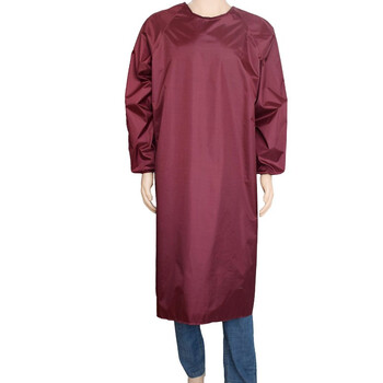 者也（ZYE）涂层防水罩衣耐油耐弱酸碱厨房水产养殖劳保大褂围裙可定制 军绿色 小号