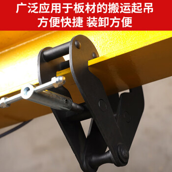 沪工 工字钢夹钳轨道夹持器加固吊具起重钢板钳 国标2吨开口75-230mm 