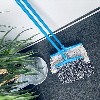 庄太太【蓝白50cm】加厚棉线拖把老式普通宽头线吸水墩布物业酒店布条地拖
