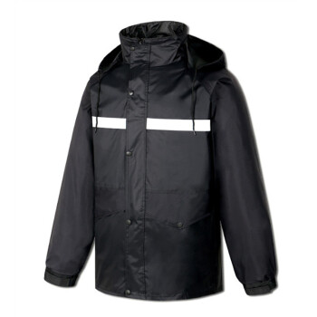 百舸 高速交通分体式雨衣雨裤套装加厚反光雨衣 黑色 XL